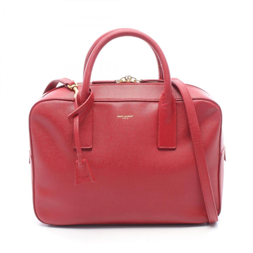 Saint Laurent Paris Museum Handbag Leather Red